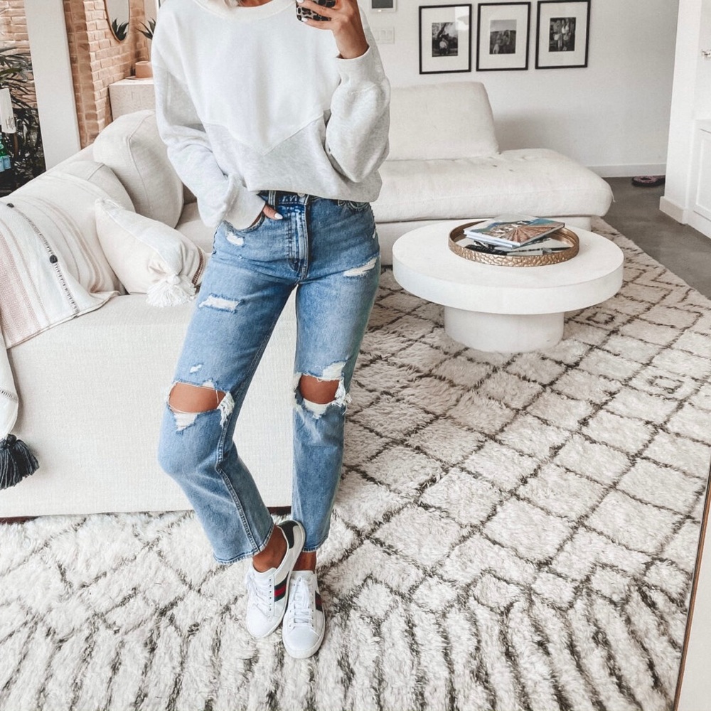 Abercrombie Ultra High Rise Ankle Straight Jeans